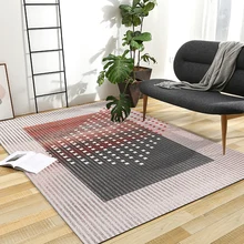 Розовый цвет пост-модерн украшение для офиса ковер скандинавский стиль большой размер прикроватный коврик, INS геометрический Коврик для гостиной