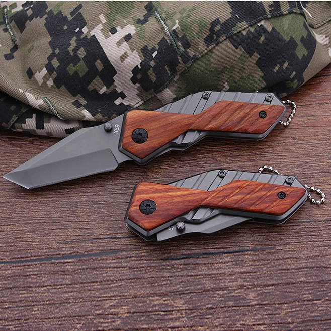 Hot Selling Folding Knife 8Cr15Mov Blade Steel Handle Tactical Pocket