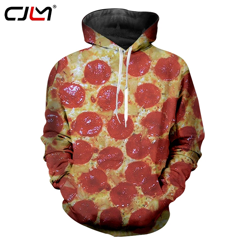 

CJLM New Autumn Winter Fashion Men Hoodies 3d Full Printed Pizza Sweatshirt Crewneck Hooded Hoodies Tracksuits Coat Dropshipping