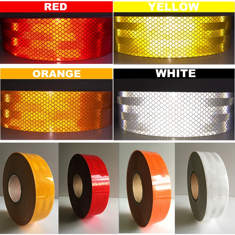 

Car warning stickers reflective warning tape 5x100 cm traffic reflective stickers traffic safety lattice reflective film