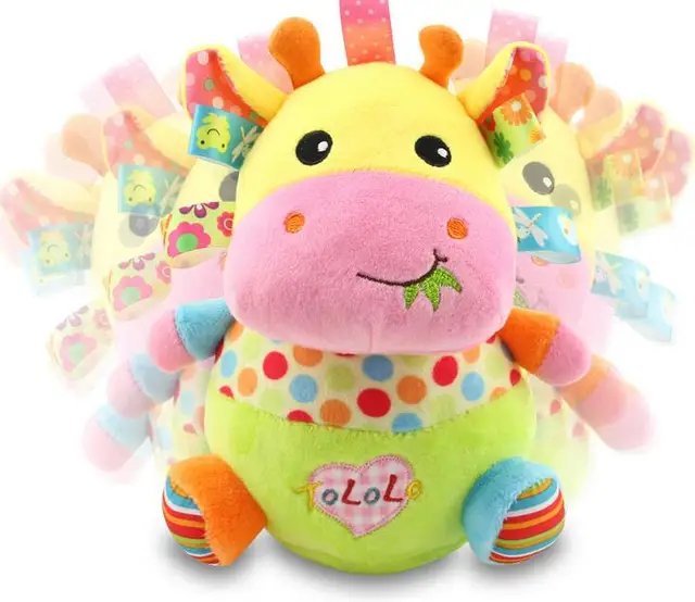 4 styles Cartoon Animal Roly-poly toy Baby Stuffed Plush Doll colorful tumbler Stuffed for child girls boys 20%Off 2