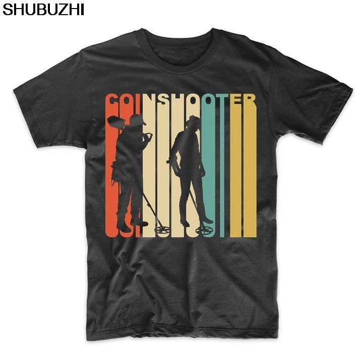 

Retro 1970's Coinshooter Silhouette Metal Detecting Treasure Hunter T-Shirt sbz4382