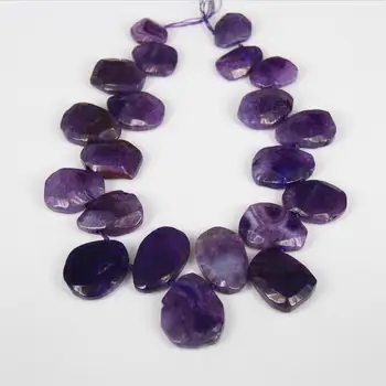 

Natural Purple Dragon Veins Achate Cut Slabs Slice Beads Pendant Bulk,Top Drilled Graduated Polished Genuine Stone Bead Necklace