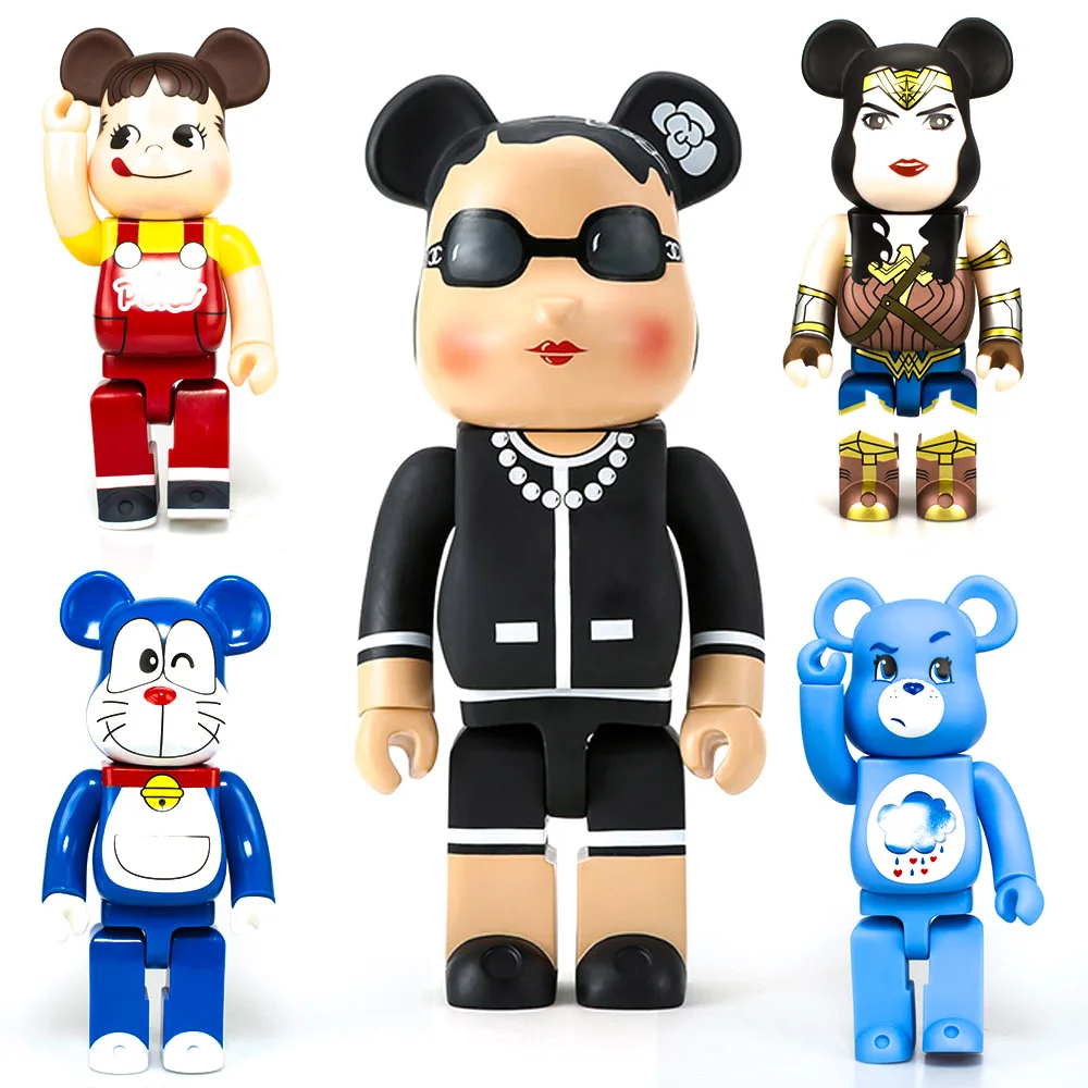 

28CM Bear Doll Vinyl Collectible Model Toys Brick 400% Action Figure Collections Gifts