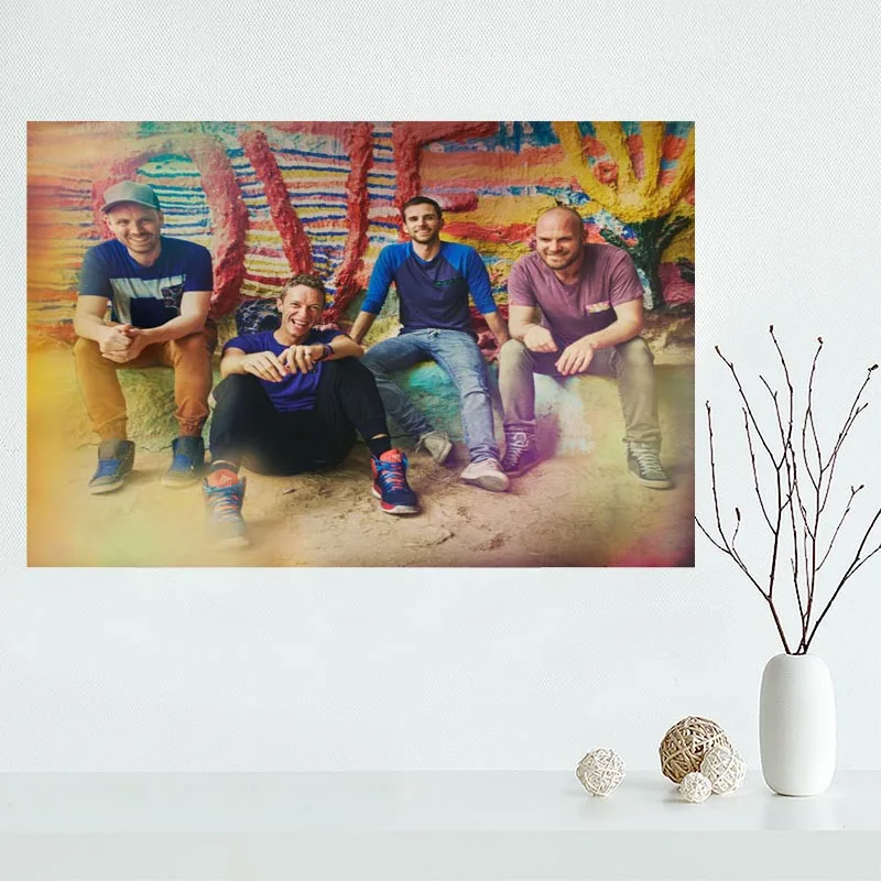 2020 новый продукт постер Coldplay Обычная сатиновая печати плакатов ткань на стену из