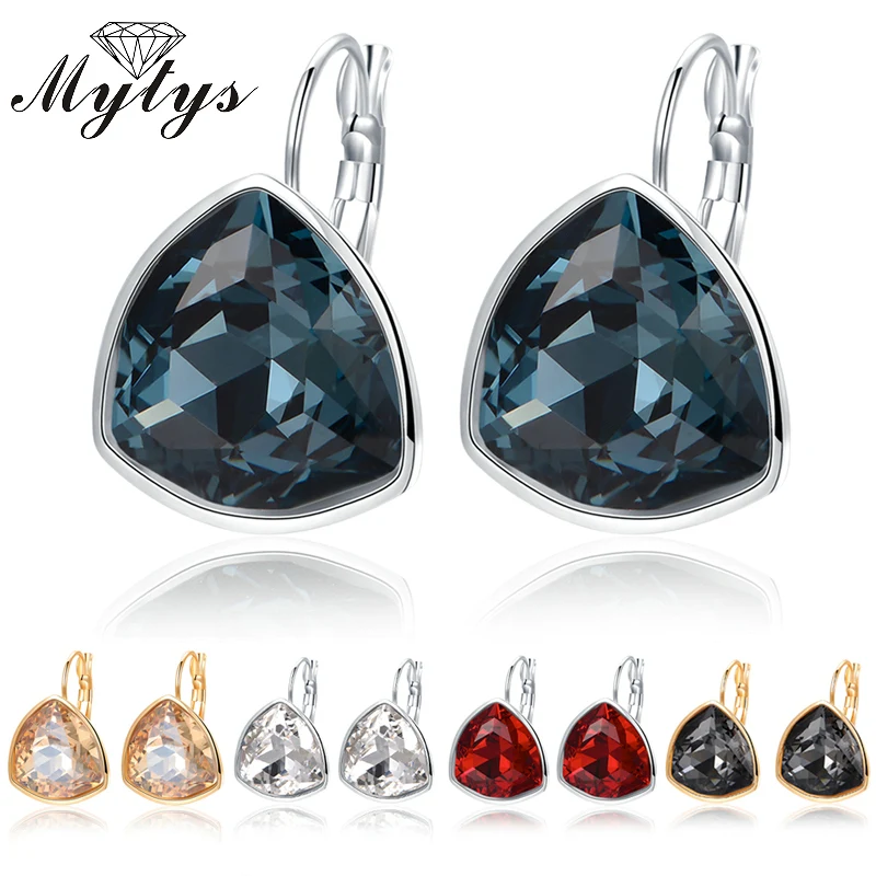 

Mytys Geometric Round Triangle Crystal Earring Dangle Drop GP Earrings CE191 CE192 CE193 CE194 CE195