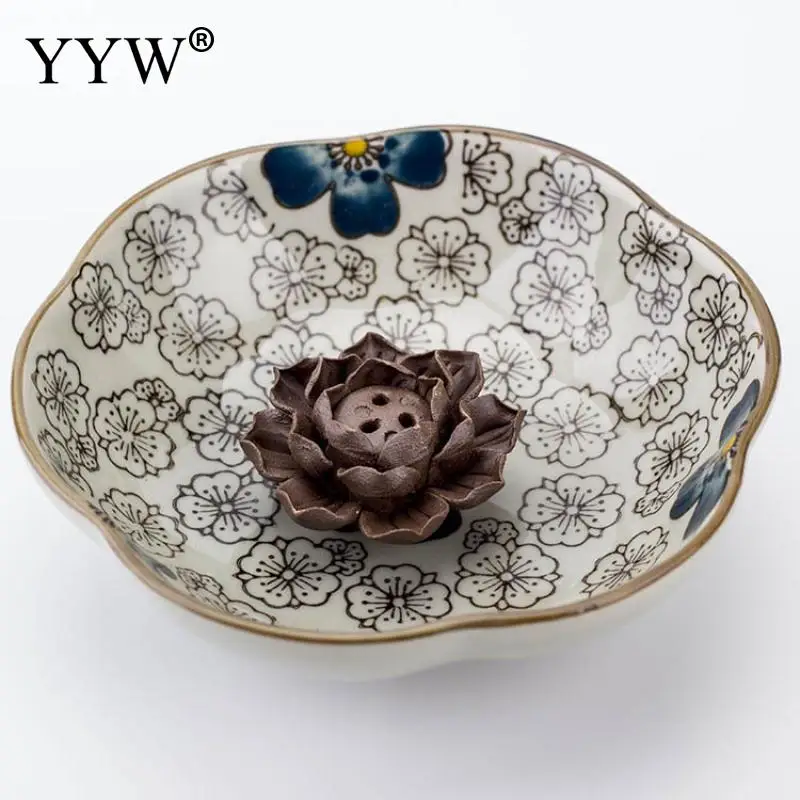 Lotus Inserted Sticks Burner Incense Seat Ceramic Incense Stick Holder Simple Beautiful Incense Stick Burner Censer Home Decor