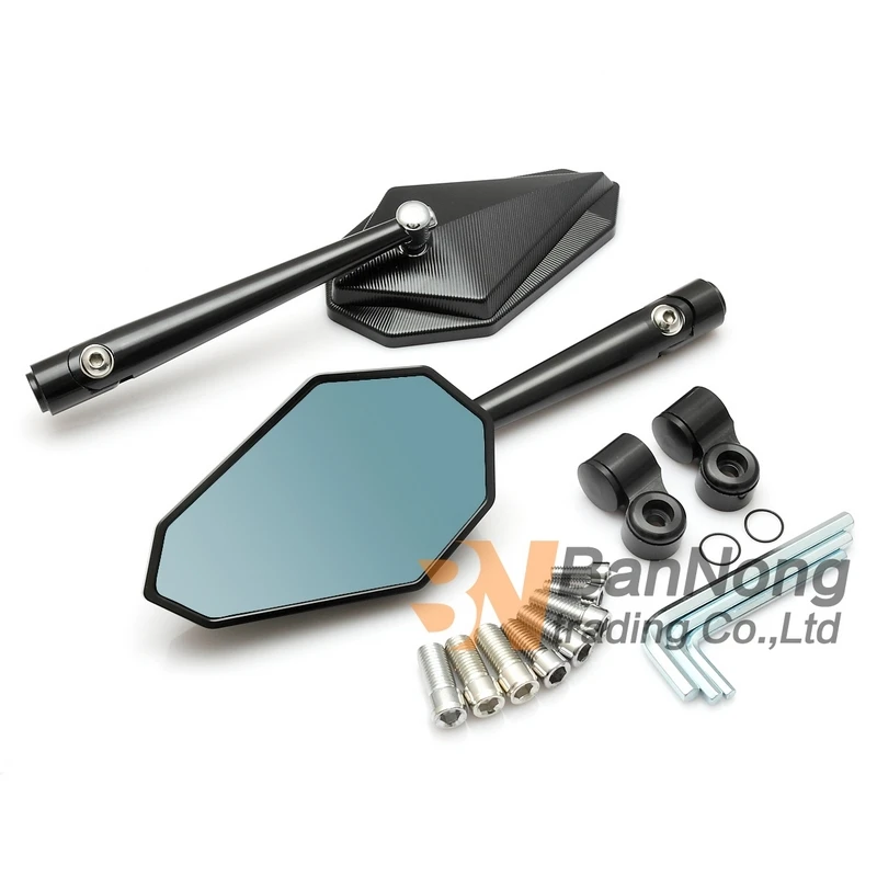Free shipping CNC aluminum Motorcycle rearview mirror Modified classics Fits Bmw Ducati Honda ...