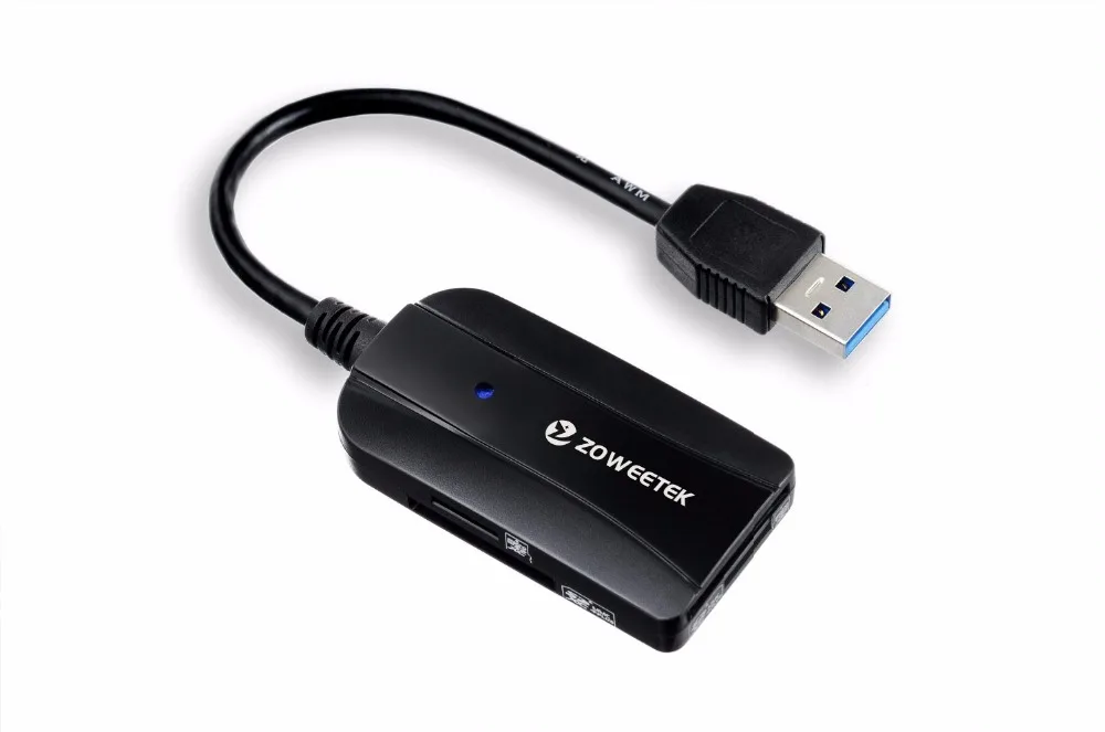 Zoweetek ZW-CR02 4 в 1 USB 3,0 считыватель смарт-карт Micro SD Flash мультикарта памяти для чтения карт TF/SD/MS/CF 4