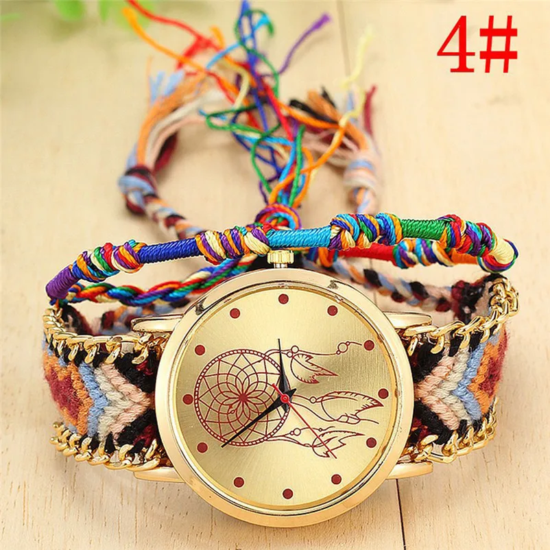 Women's watches casual watches Native Handmade Ladies Vintage Quartz Watch Dreamcatcher Friendship Watches Reloj mujer Y09#N (12)