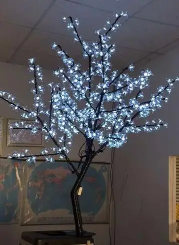 

2pcs/lot LED Cherry Blossom Tree Light Luminaria 1.5M 1.8M LED Tree Lamp Landscape Outdoor Lighting for Christmas Wedding