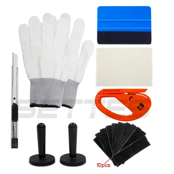 

7in1 Car Wrap Application Tool Blue Felt Edge Decals Sticker Vinyl Squeegee