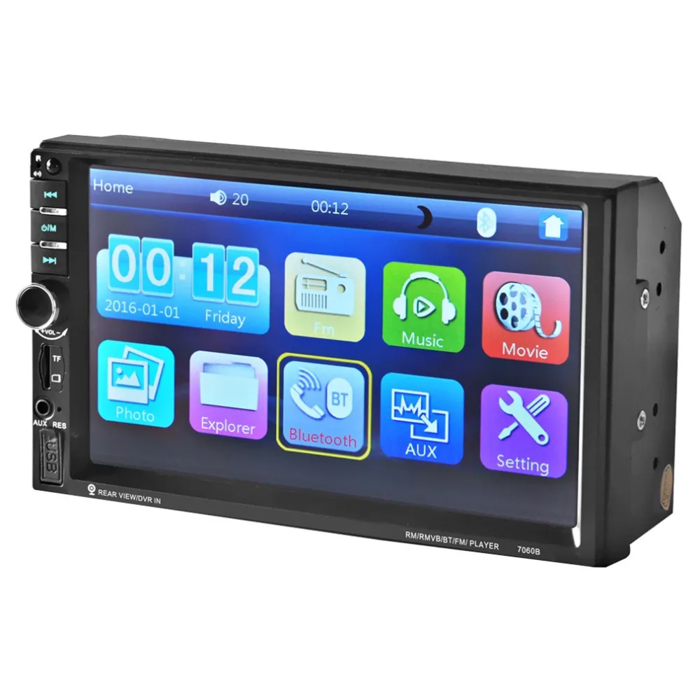 Лидер продаж 2017 года 7060B 7 дюймов Bluetooth транспорт автомобиль машина MP5 видео плеер в Сенсорный экран Поддержка MP3 USB TF AUX FM и удаленного