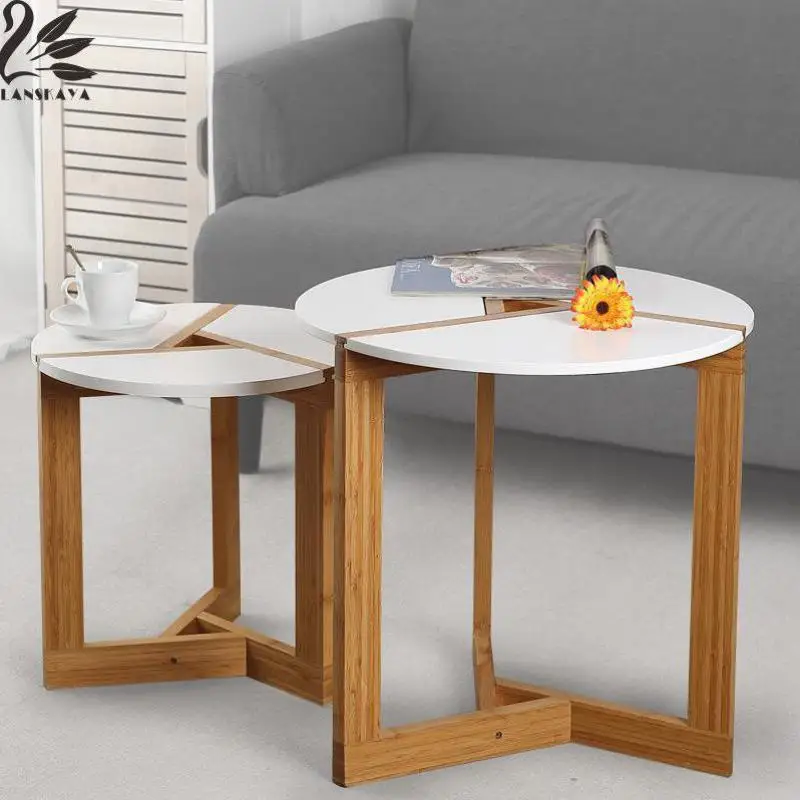 Ланская 2018 натуральная Cam sehpalar Muebles Современные бамбука сбоку Гостиная диван Чай