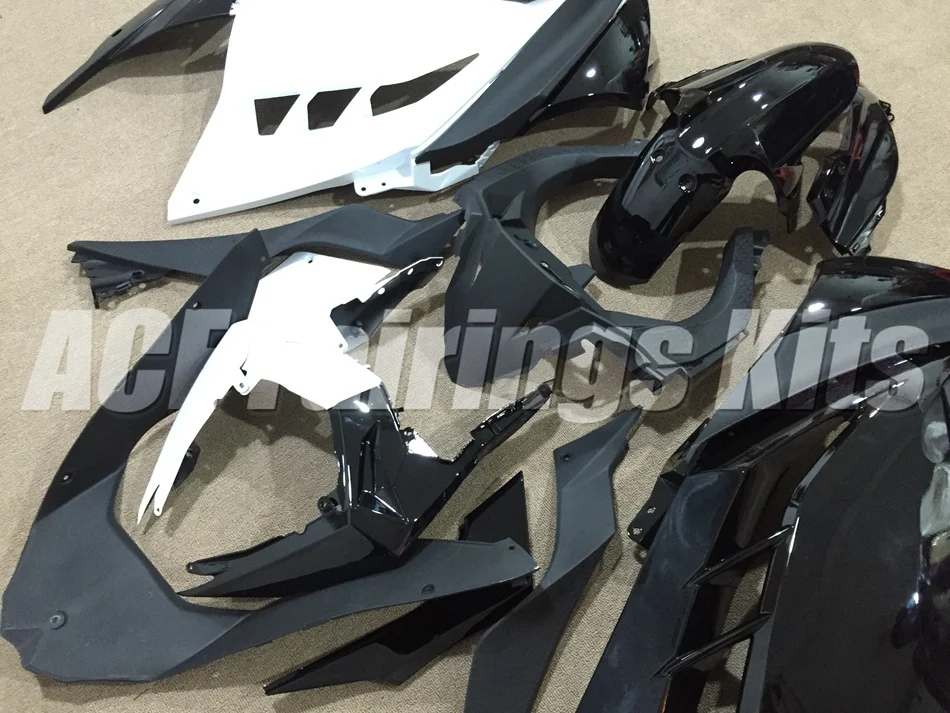 Литья под давлением Abs моторные обтекатели комплект подходит для kawasaki EX300 2013 Ninja300 13 14 15 EX 300 кузов белого и черного цвета
