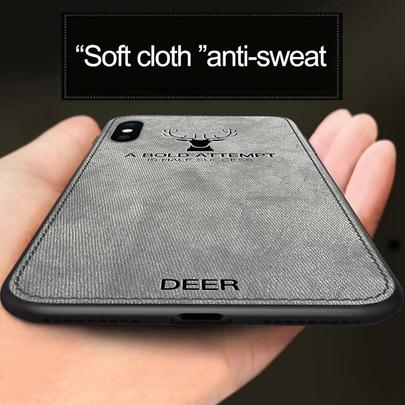 Cloth Deer Original Phone Case For iPhone X 7 8 Plus XS MAX XR Cover for iphone 6s 10 Back Shockproof Soft Cases |