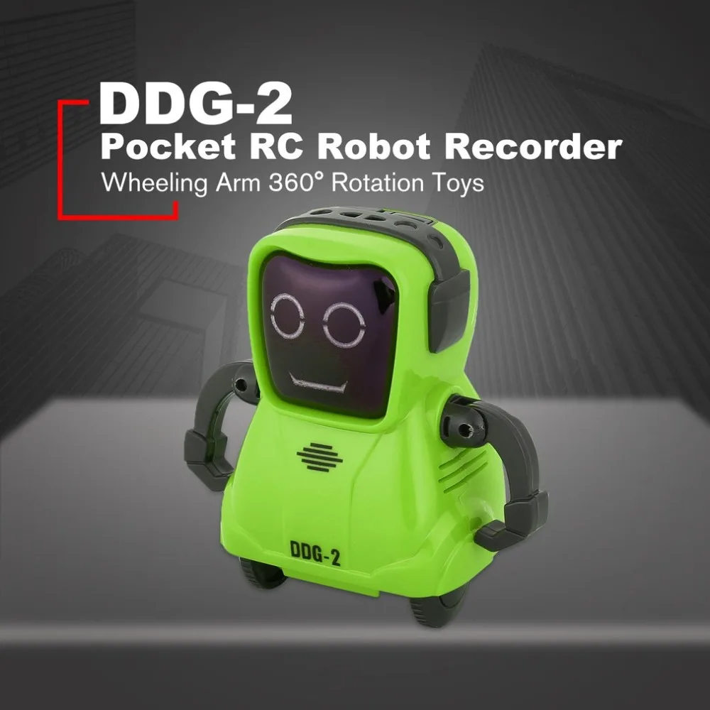 Рождественский DDG-3 Интеллектуальный умный мини карманный диктофон для записи голоса радиоуправляемый робот-рекордер свободно хриплет 360 Вращение игрушки для детей подарок