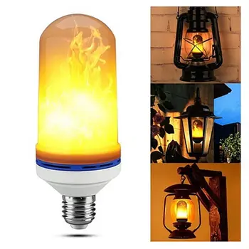 

FUNN-LED Flame Light Bulbs Fire Flicker Effect Lamp Decorative LED Bulb with Flickering 5W Flame Decorations LED Lights E27 St