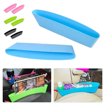 

CITALL 2pcs Car Seat Seam Storage Box Slit Pocket Phone Holder Organizer For Ford Audi VW BMW Kia Volvo Mazda Nissan Honda