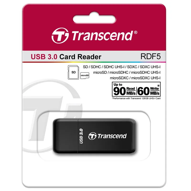 RDF5 2in1 USB 3,0 Card Reader Micro SD карты TF карты адаптера для SDHC/SDXC/microSDHC/microSDXC /UHS-I карты адаптера до 128 ГБ