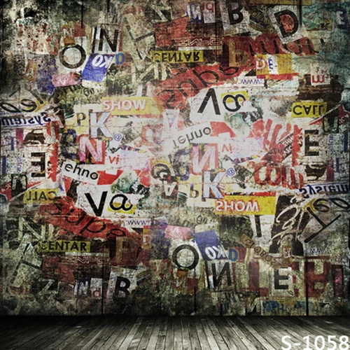 10x10ft indoor newspaper wallpaper wall vintage graffiti letters letters backgrounds