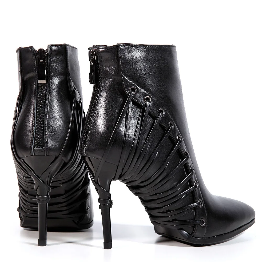 Г. Новые женские зимние теплые ботинки с подкладкой размера плюс 35-43, женские ботинки с острым носком, пикантные ботильоны на высоком каблуке pritivimin FN100