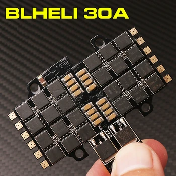 

1PC 4 in 1 30A BLHeli ESC Electronic Speed Controller for 2-4S Lipo Battery RC FPV Drone Aircraft Parts Accessories