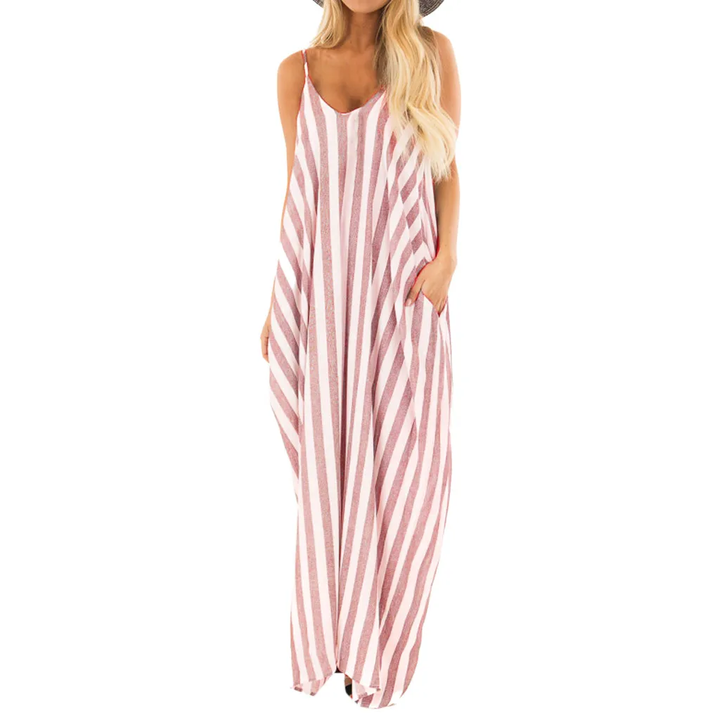 Платье Для женщин 2019 стильная женская обувь Boho Maxi летние платья без рукавов