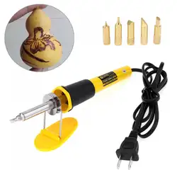 Новый AC110V 40 Вт США Plug дровяной ручка-паяльник с 5 советов и держатель стенд для пирография/ хобби/корабль/DIY