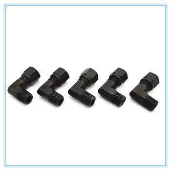 

High pressure tubing transition joint hydraulic carbon steel card sleeve elbow 10mm-1/4 3/8 1/2 male thread.