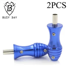 2 шт. ручка татуировка 25 мм алюминиевый держатель для тату-картриджа синий для машины иглы для пистолета Поставки