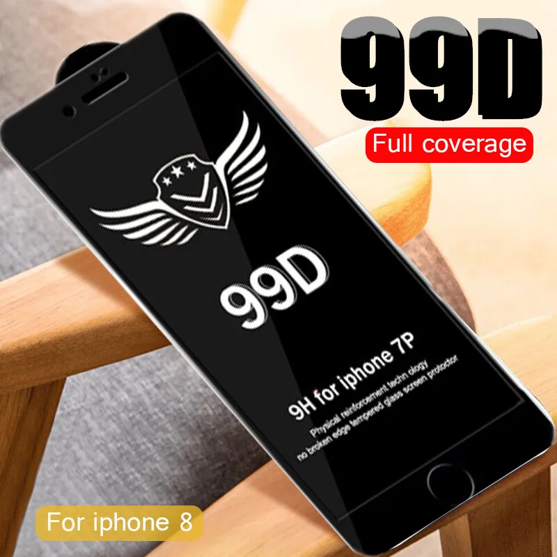 

99D full coverage Tempered Glass for iPhone 7 for iPhone X XS MAX XR Screen Protector for iPhone 7 6 8 6S Plus Protective Glas