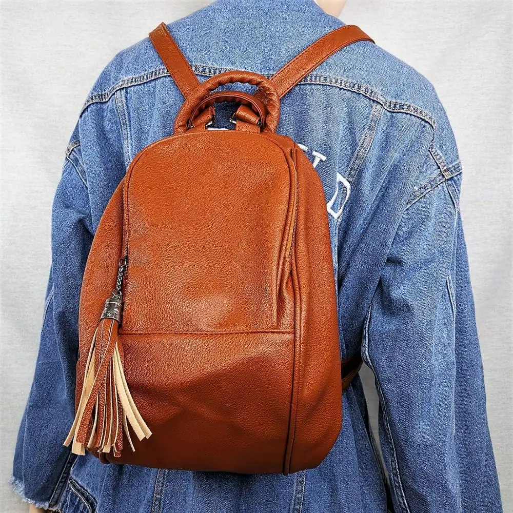 Women Leather Bag Backpack Messenger Satchel Ladies Trave Double Shoulder Hobo