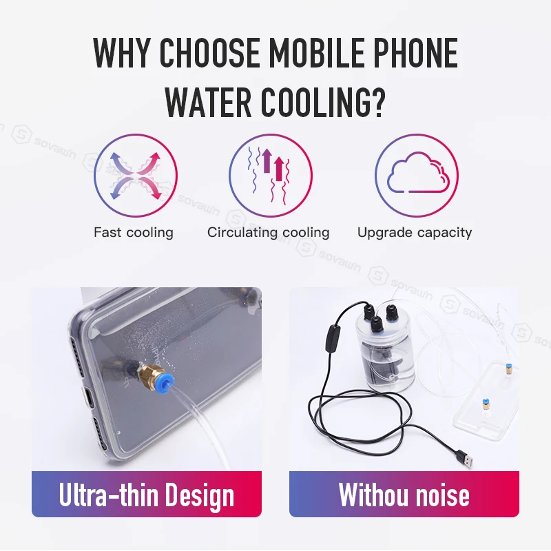  Mobile Phone Cooling Pubg Controller Fan Gamepad Cooler in Water Smartphone Circulating Cooling Tri