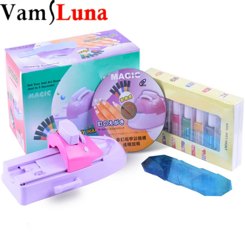 VamsLuna Professional Nail Printer Manicure Art DIY Pattern Printing Machine Stamper Nail Care