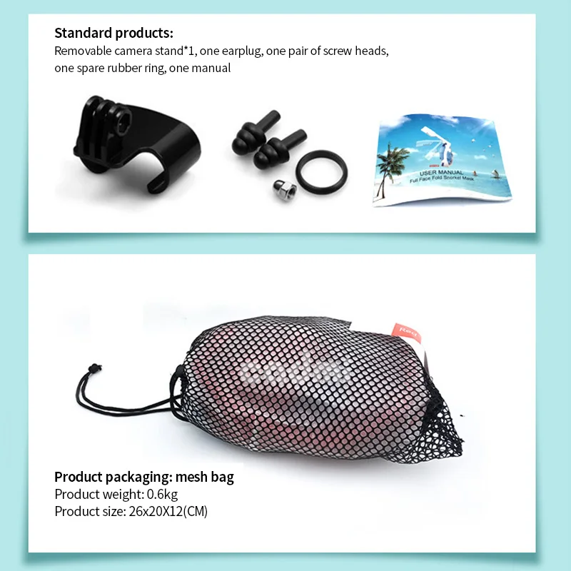 Diving Mask Underwater SnorkelWomen Men Kids Swimming Snorkeling Equipment Full Face scuba mask for diving