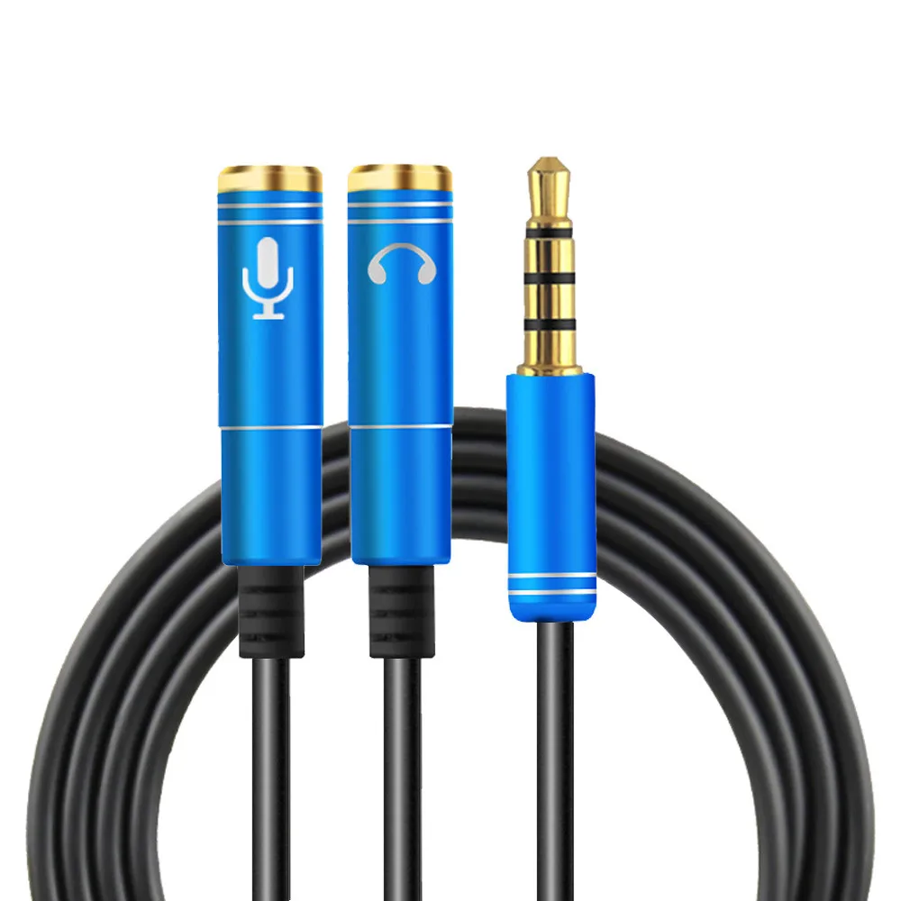 

30cm 3.5mm Audio Splitter Cable for Computer Jack 3.5mm 1 Male to 2 Female Mic Y Splitter AUX Cable Headset Splitter Adapter