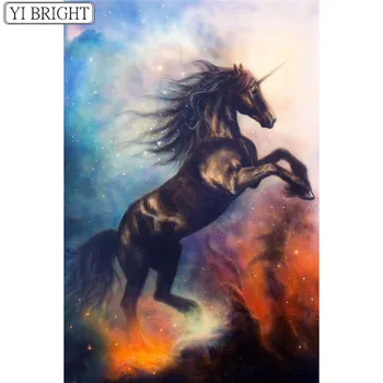 

Diamond Embroidery Wild horse Full Square Diamond Mosaic Needlework Rhinestone Home Decor Diamond Painting Cross Stitch LWR