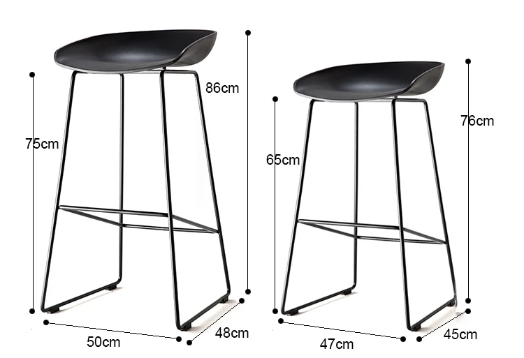 Модный дизайн, пластиковый и Металлический Стальной барный стул, барный стул, современное сидение, высота 65 см, 75 см, кухонный стул, тканевые художественные стулья для еды