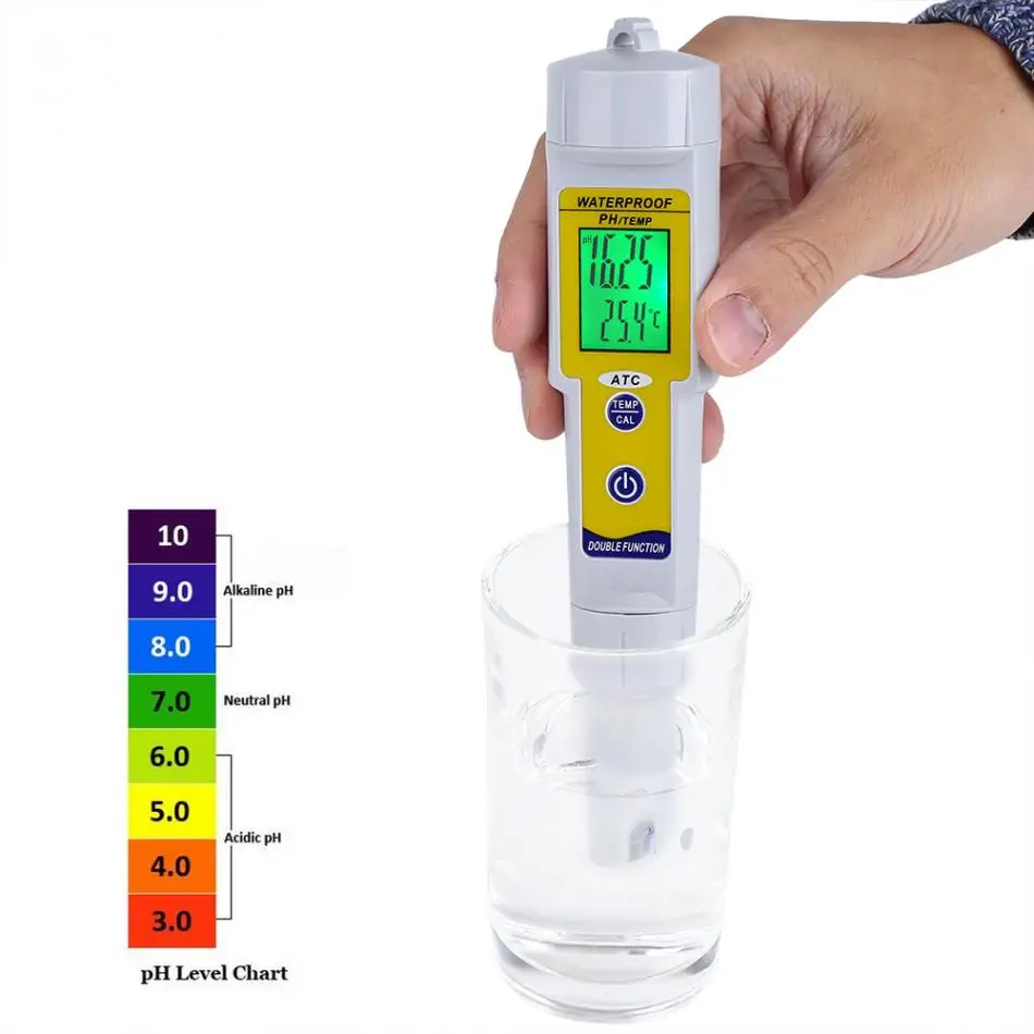 2 в 1 мульти-параметры воды тестер качества воды pH монитор ручка Тип pH EC TEMP метр Acidometer напиток Анализатор воды
