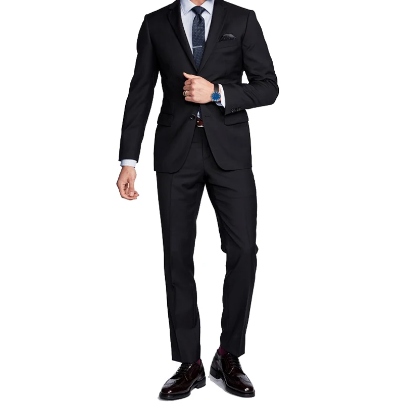 

Black Business Custom Made Suits Classic Black Wedding Tailor Made Suit WOOL customize suit For Men tailored suit customize