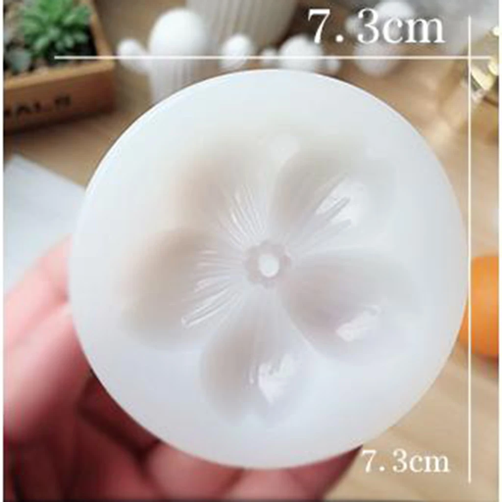 Large Fine Flower Shaped Aromatherapy Wax Tablets Gypsum Mold Plaster Silicone Mold Soap Candle Making Moulds