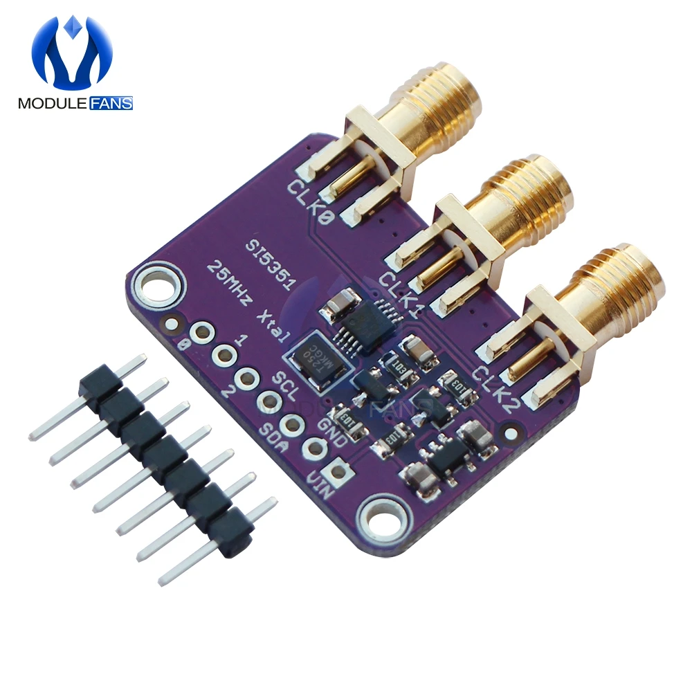 CJMCU 5351 Si5351A Si5351 генератор сигналов с часами для Arduino IDE I2C контроллер SMA разъем 3 В LDO