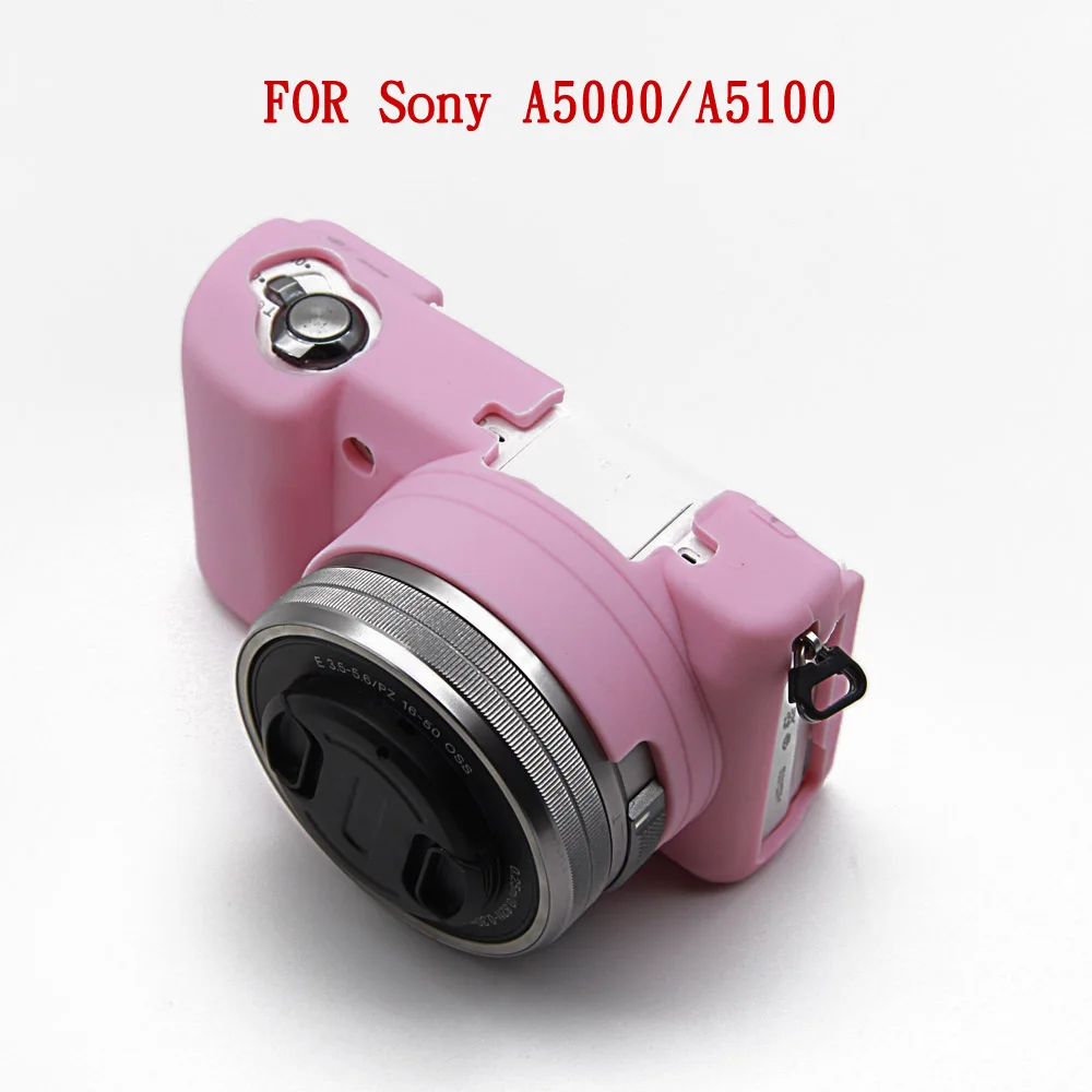 Мягкая сумка для камеры силиконовый чехол для sony A5000 A5100 A6000 A6300 A6500 RX100 III IV - Цвет: A5000 A5100 Pink