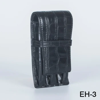 

Leather Pencil Case Washed Cowhide Pen Case / Bag for 3 Pens , Black Pen Holder / Pouch High Quality for Men & Women