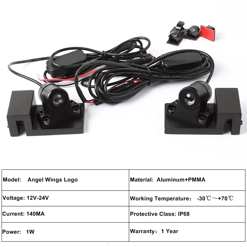 2 шт. Универсальный Автомобильный Добро пожаловать свет светодиодный Крылья Ангела Logo проектор Ghost Shadow IP68 Водонепроницаемый 12 V 24 V для BMW Mercedes, ford VW и т. д