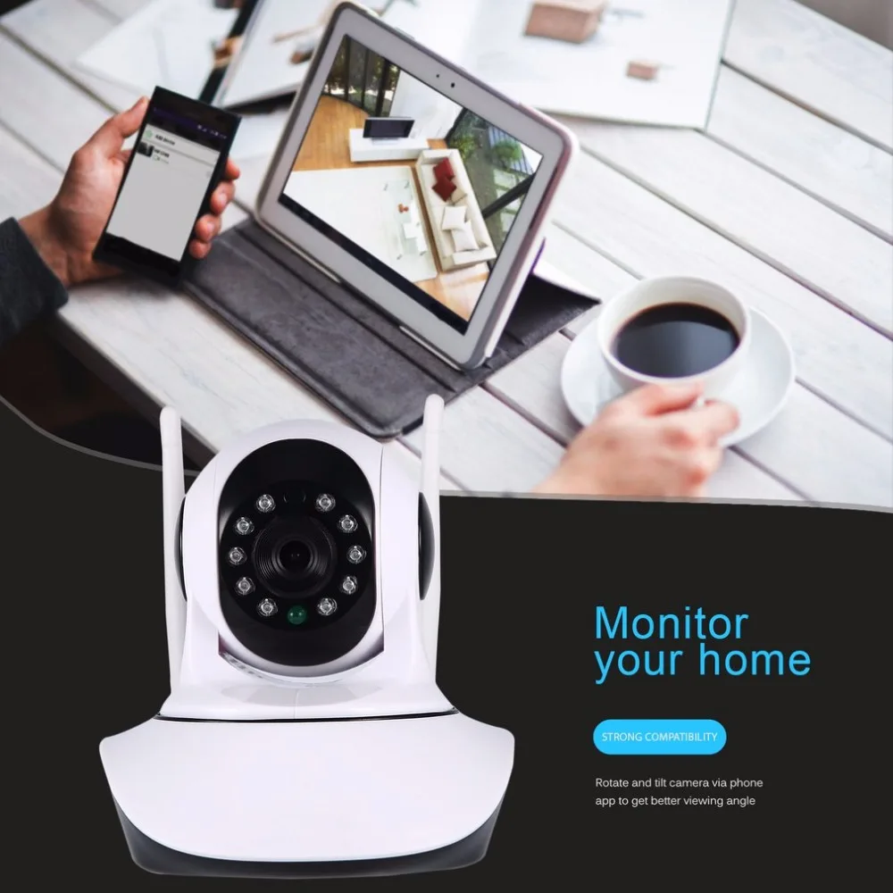 

1080P HD Wireless Wifi Network Camera Home Motion Detection IP Camera With Smartphone Alerts For Set-up Android iPhone OS