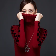 2015 New Women Turtleneck Sweater Autumn Winter Fashion Slim Long Sleeve Casual Warm Pullovers Knitted Jumper Pull Femme