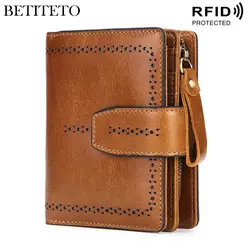 Betiteto бренд Rfid из натуральной кожи Для женщин кошелек женский Carteras кашелек