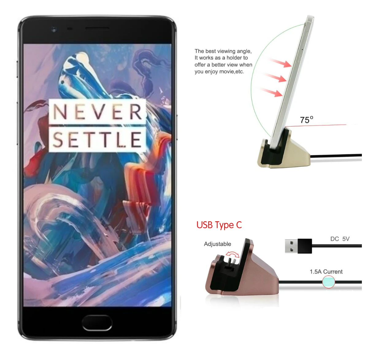Док станция для Oneplus 6 5T 5 3T 3 2 1 Zuk Z1 Z2 Pro Nubia Z11 Max mini USB C быстрая зарядка док станция|dock